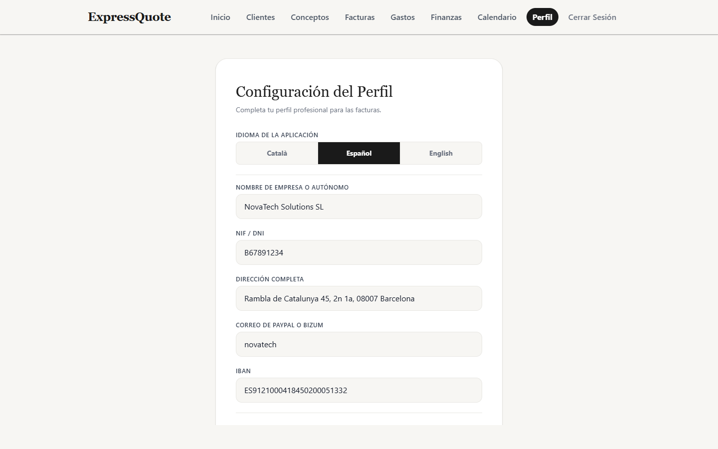 Configuració Empresa